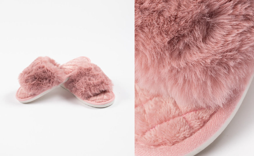 Mekane ženske papuče  zatvorenih prstiju roze boje